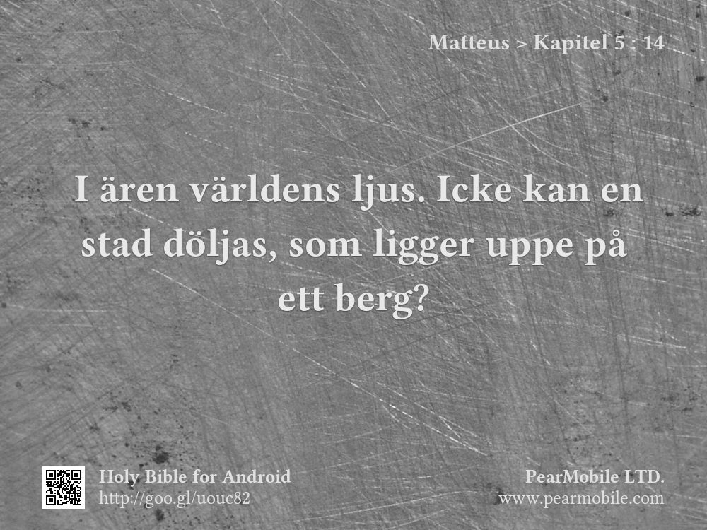 Matteus, Kapitel 5:14